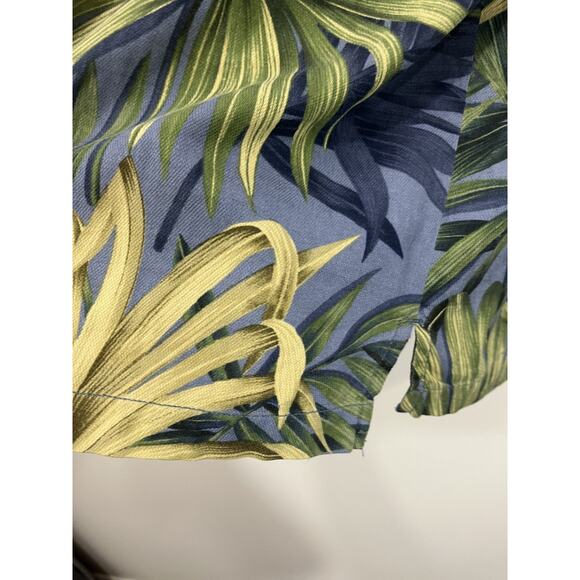 Tommy Bahama Tropical Palm Silk Camp Shirt XL Resort Loop Collar Beach Hawaiian - Picture 7 of 11